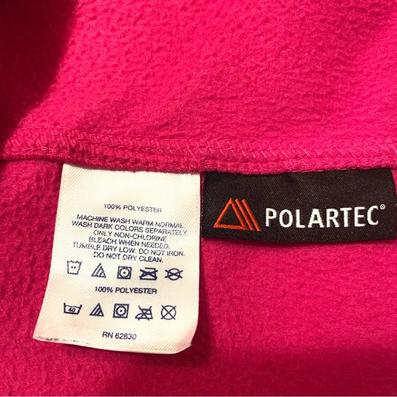 Lands End Pink Quarter Zip Fleece Polartec L - Picture 9 of 12